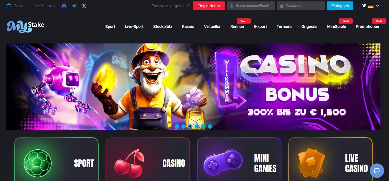 MyStake Casino – online casino mit schneller auszahlung